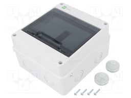 Enclosure: for modular components; IP55; light grey; No.of mod: 7