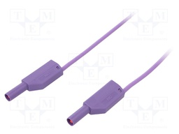 Test lead; PVC; 2m; violet; 32A; Type: with 4mm axial socket