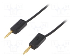 Test lead; PVC; 0.5m; black; 10A; 60VDC; Cond.cross sec: 0.5mm2