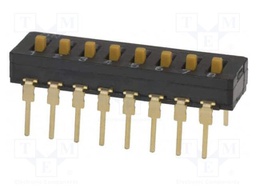 DIP-SWITCH; Pos: 10; THT; Rcont max: 100mΩ; DC load @R: 0.03A/30VDC