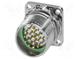 Connector: M23; socket; PIN: 19(16+3); crimped; straight; M23 PRO