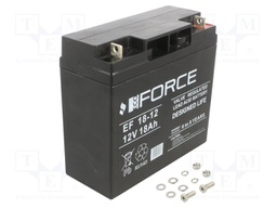Re-battery: acid-lead; 12V; 18Ah; AGM; maintenance-free; EF