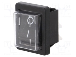 ROCKER; DPST; Pos: 2; OFF-ON; 16A/250VAC; black; none; Body: black