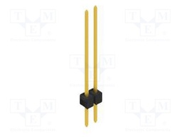 Connector: pin strips; pin header; male; PIN: 2; 2.54mm; THT; 1x2