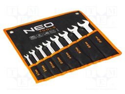 Wrench-set; spanner; Chrom-vanadium steel; double-sided; 8pcs.