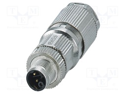 Connector: M12; plug; PIN: 5; 690V; straight; IP65; crimped; 16A