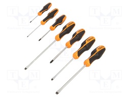 Kit: screwdrivers; Pcs: 7; Pozidriv®,slot; BETAGRIP
