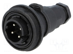 Connector: circular; plug; male; PIN: 4; Buccaneer Standard; IP68