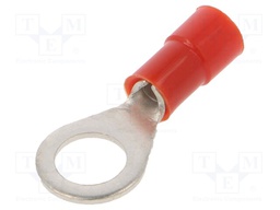 Tip: ring; M6; Ø: 6.2mm; 0.25÷1.5mm2; crimped; for cable; insulated