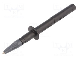 Test probe; 32A; black; Socket size: 4mm; Plating: nickel plated