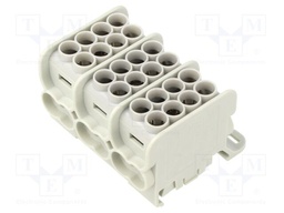 Splice terminal: distribution block; for DIN rail mounting