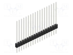 Connector: pin strips; pin header; male; PIN: 18; 1.27mm; THT; 1x18