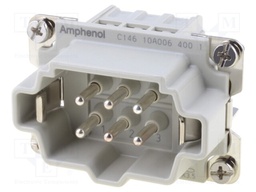 Connector: HDC; male; C146; PIN: 6; 6+PE; size E6; spring clamp; 22A