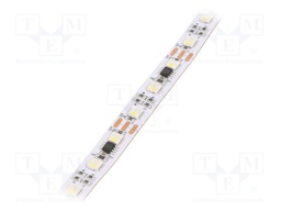 Programmable LED tape; RGBW; 5050; 12V; LED/m: 60; 12mm; black PCB