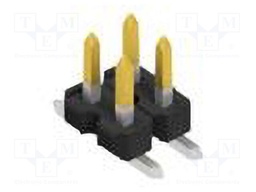 Connector: pin strips; pin header; male; PIN: 4; 2.54mm; SMT; 2x2