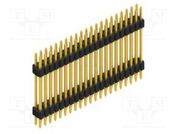Connector: pin strips; pin header; male; PIN: 42; 1.27mm; THT; 2x21