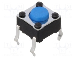 Microswitch TACT; SPST-NO; Pos: 2; 0.05A/12VDC; THT; none; 1.6N