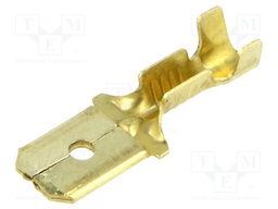 Terminal: flat; 6.3mm; 0.8mm; male; 0.5÷1mm2; crimped; for cable