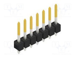 Connector: pin strips; pin header; male; PIN: 7; 2.54mm; THT; 1x7