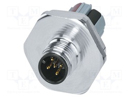 Connector: M12; socket; PIN: 5; male; 48V; straight; IP67; push-lock