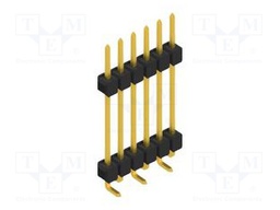Connector: pin strips; pin header; male; PIN: 6; 2.54mm; SMT; 1x6