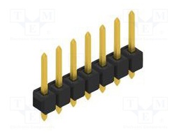 Connector: pin strips; pin header; male; PIN: 7; 2.54mm; THT; 1x7
