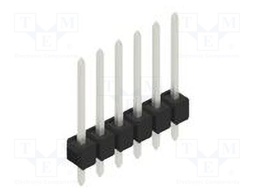 Connector: pin strips; pin header; male; PIN: 6; 2.54mm; THT; 1x6
