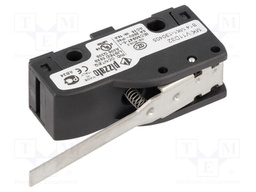 Microswitch SNAP ACTION; with lever; SPDT; 6A/250VAC; 5A/24VDC