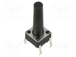 Microswitch TACT; SPST; Pos: 2; 0.05A/12VDC; THT; 2.45N; 6x6x3.5mm