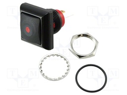 Switch: push-button; Pos: 2; SPST-NO; 0.2A/50VDC; 0.5A/48VAC; black