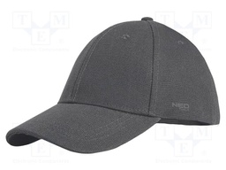Baseball cap; grey; cotton; Size: one size