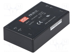 Power supply: switched-mode; modular; 21.6W; 12VDC; 94x56x22.7mm