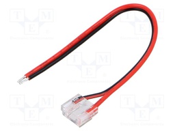 LED tape connector; for tape-wire connection; with leads; 6A