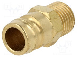 Connector; connector pipe; 15bar; Seal: FPM; Enclos.mat: brass