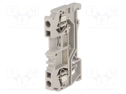 Splice terminal: rail; 0.2÷2.5mm2; ways: 1; terminals: 2; grey; TS35