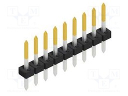 Connector: pin strips; pin header; male; PIN: 9; 2mm; THT; 1x9; 100V