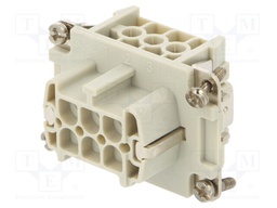 Connector: HDC; contact insert; female; C146; PIN: 6; 6+PE; size E6