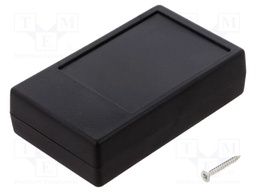 Enclosure: multipurpose; X: 63mm; Y: 104mm; Z: 28mm; ABS; black