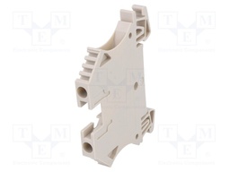 Splice terminal: rail; 4mm2; ways: 1; terminals: 2; beige; wemid
