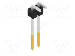 Connector: pin strips; pin header; male; PIN: 2; 2.54mm; THT; 1x2