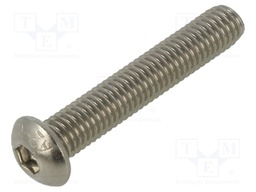 Screw; M8x45; Head: button; hex key; HEX 5mm; A2 stainless steel