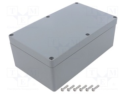 Enclosure: multipurpose; X: 120mm; Y: 200mm; Z: 75mm; ABS; light grey