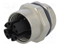 Socket; M12; PIN: 8; female; X code-ProfiNET; THT; IP67; Cat: 6a