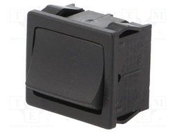 ROCKER; DPDT; Pos: 2; OFF-ON; 6A/250VAC; black; IP40; none; 100mΩ