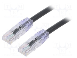 Patch cord; TX6A™ 10Gig,U/UTP; 6a; solid; Cu; PVC; black; Len: 3m
