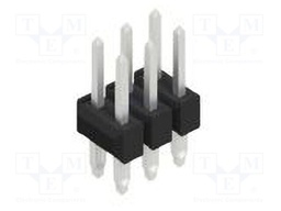 Connector: pin strips; pin header; male; PIN: 6; 2.54mm; THT; 2x3