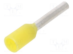 TERMINAL, FERRULE, CRIMP, YELLOW, 24AWG/0.25MM2