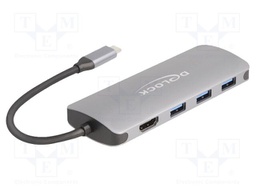 Hub USB; PnP,LED status indicator; grey; Number of ports: 8; 90W