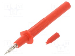Test probe; 32A; red; Tip diameter: 4mm; Socket size: 4mm