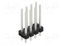 Connector: pin strips; pin header; male; PIN: 8; 2.54mm; THT; 2x4